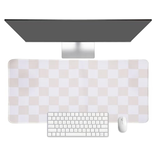 Tapis de bureau à carreaux pour ordinateur portable et grand jeu