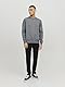 JACK & JONES Dünner Langarm Strickpullover Rundhals Basic Sweater Shirt Jumper JJEBASIC, Größe Pullover:XXL,Farben:Navy