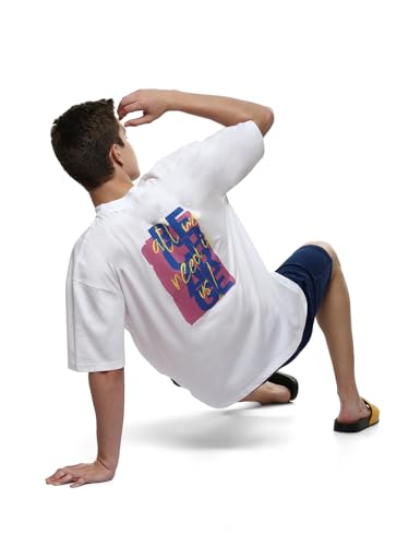 Image of hummel Renew Men's Oversize Fit, Drop Shoulder Crew Neck Graphic Print Casual T-Shirt