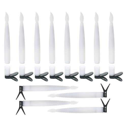 Velas LED sin llama con hilo de pesca de 20 m y candelabros flotantes de 16 cm