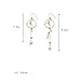 Asymmetrical Star Moon Tassel Drop Dangle Earrings for Women Dainty Long Lucky Star Crescent Planet Chain Tassel Earrings (Gold:C)