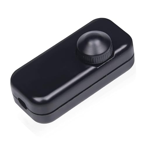 DoRight Dimmer Regolazione 1-150 watt LED regolabili, Lampadine a Incandescenza On/Off 220-240V in Linea/Intermedio a Partire da 1W Silenzioso (Passante da Filo con Comando Rotativo)