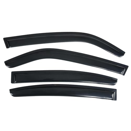 Window Visor Compatible with 2006-2010 Dodge Charger, Acrylic Smoke Tinted 4PCS by IKON MOTORSPORTS