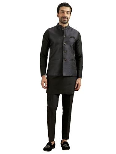 Image of KISAH Men's Jacket - Textured Silk Blend Jacquard - Indian Wedding Outfit for Men - Ideal for Weddings and Festivals