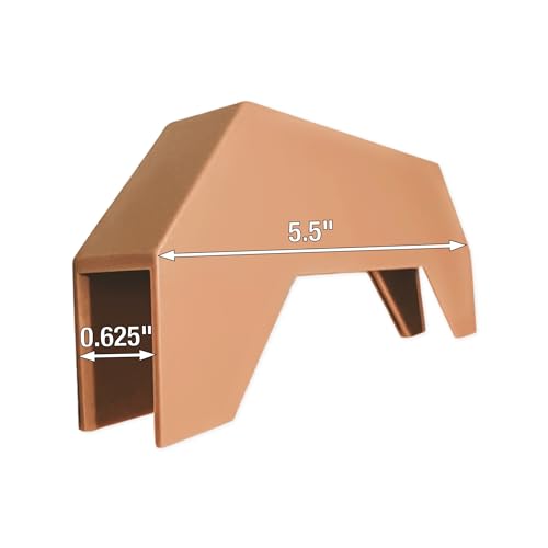 Fency Caps Vinyl Picket Fence Caps Dog Eared Style Wooden Fence Top Size 5.5\" X 5/8\" Keep Fence Tops from Cracking and Rotting Weather Proofed & UV Resistant (Pack of 17) - Thumbnail 3