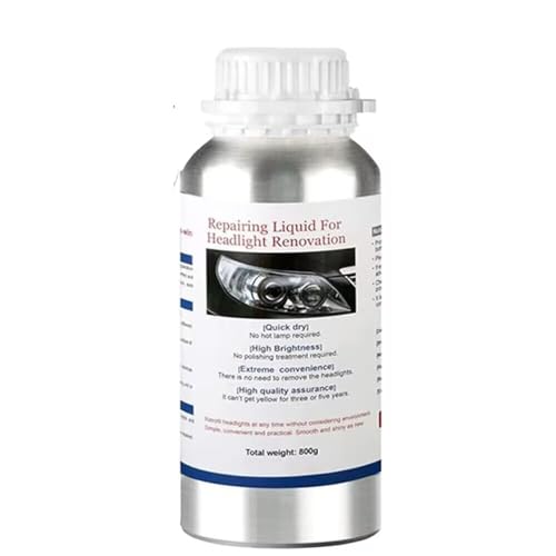 TONZACK 800g Car Headlight Scratch Repair Liquid,Polymer Car Headlight Liquid,Polishing Tool for,Restore and Repair Dull Yellow Headlights