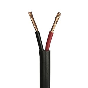 Wire4u 12V 24V AUTOMOTIVE 2/3/4/5/7 CORE THINWALL RED/BLACK CAR CABLE WIRE ROUND/FLAT (Flat 2 Core 1.0mm² 16.5Amps, 10…