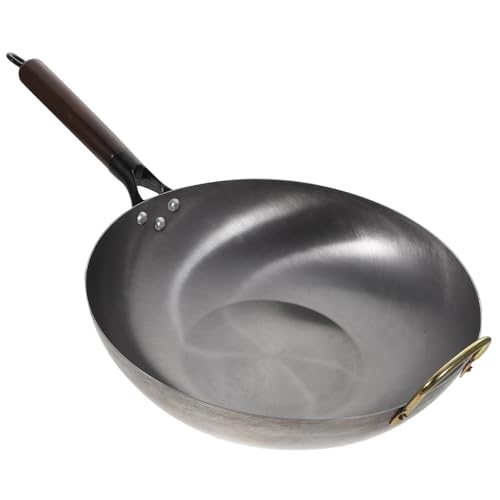 Wok de hierro tradicional sin recubrimiento para cocina a gas miniatura 1