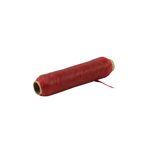 Treasure Gurus 1 Bobina Individual de Hilo Artificial para Artesanía en Color Rojo, Cera Aplicada, Resistencia de 70 lb, 20 yardas miniatura 2