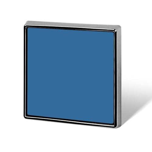 Navy Blue Square Lapel Pin 0.7x0.7in Aluminum Badge Stylish Personalized Accessory Daily Wear