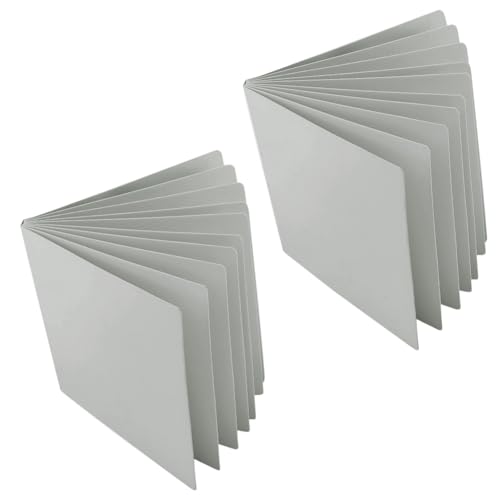 SUPERFINDINGS Libro de cartón en blanco, 5 hojas, cuadrado, tablero de dibujo, tapa dura, libro de cartón, 21 x 21 cm, para principiantes de artistas, color blanco