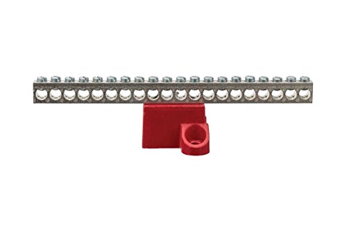 Barra de tierra aislada de aluminio para cableado eléctrico de 2,31 cm 3