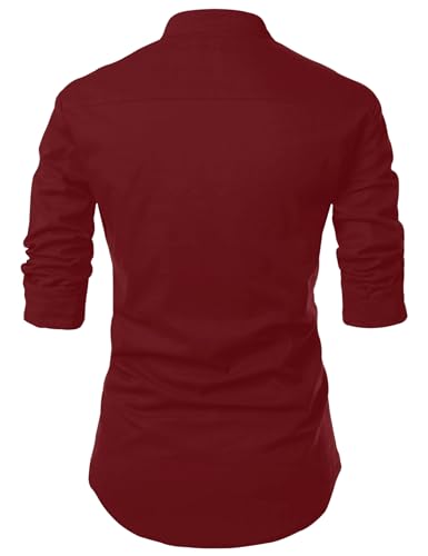 Image of FINIVO FASHION Men's Cotton Blend Regular Full Sleeve Straight Short Kurta Shirt, Casual and Formal Wear