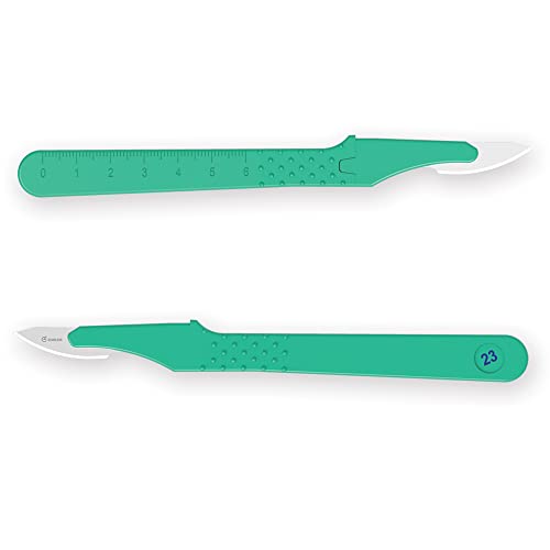 GIMA - Sterile Einweg-Skalpelle mit Sicherheitsabdeckung, Nr. 23, 10er-Pack, 27047