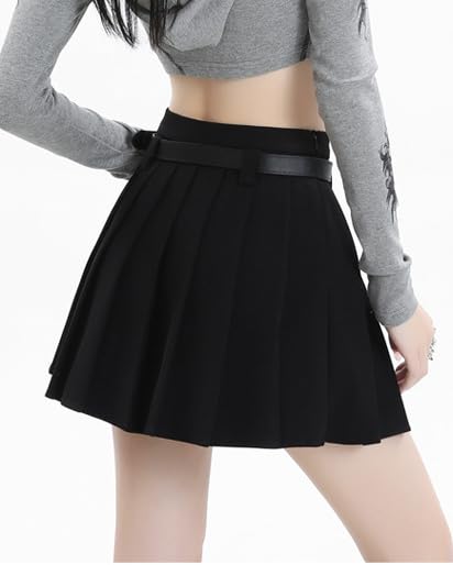Damskie Letnie W Jednolitym Kolorze Z Wysokim Stanem Casual College Style Plisowana SpóDnica A Line