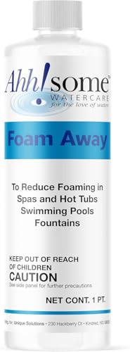 Ahh!Some Water Care Hot Tub & Spa De-Foamer, 1 Pint Hot Tub & Pool Foam Eliminator, Fast-Acting,