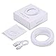 Criacr Selfie Licht, Ringlicht Handy, 40 LED Ringleuchte mit 3 Stuff Helligkeit, USB Wiederaufladbar Selfie Ring Licht, für Alle Handy/Tablet/Laptop und Fotos