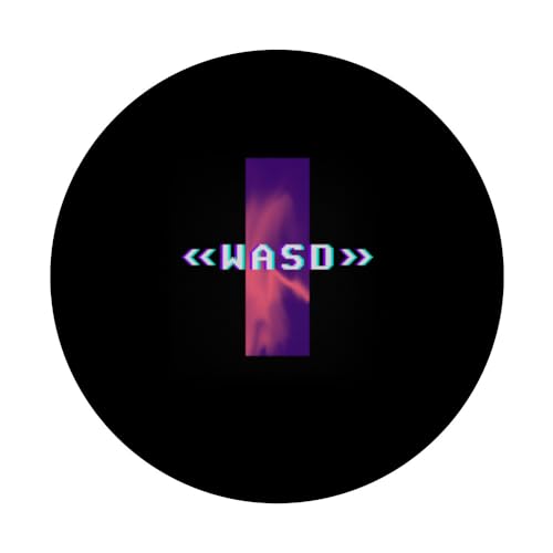 WASD Keyboard, Funny Gaming Gamer PopSockets Swappable PopGrip, Black - Image 3