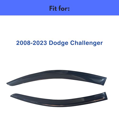 Image of IG Window Visors Fit for 2008-2023 Dodge Challenger, Out-Channel Rain Guards Vent Wind Deflectors 2PC, Car Accessories for 08-23 Challenger