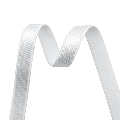 Diy Park 5 Yard 3/8" 10Mm Shiny Nylon Elastics Spandex Satin Bands Shoulder Tapes Bra Strap Underwear Lingerie Sewing Trim (White) #TOP13