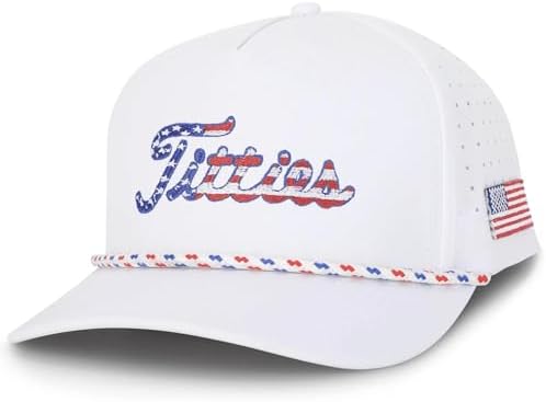 Titties Golf Hat - Funny Golf Hat - Titties Hat - Funny American Hat - One-Size-Fits-All Hat - Funny Men&#39;s Gifts, Titties Hat