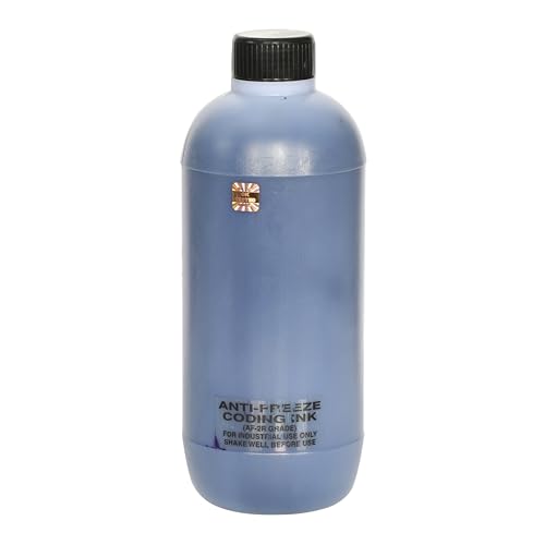 Image of SMART PACK Non-Porous Ink for Generic Name of Coding Machine Material | Fast-Drying, Permanent, Solvent-Based, Waterproof, High-Adhesion Ink | Pack of 1 Black Color 1 Liter