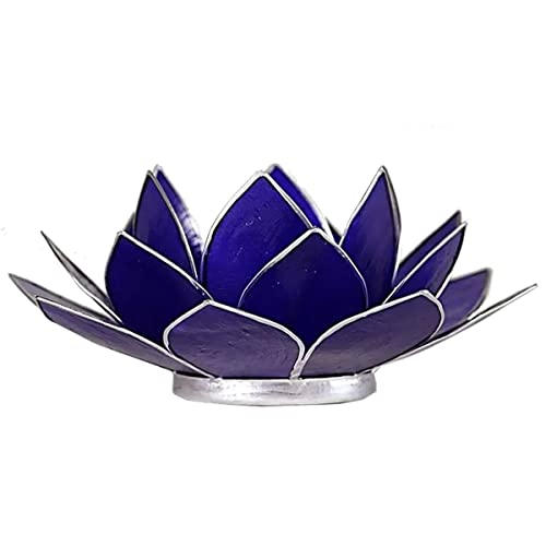 Porte Bougie Fleur de Lotus Orange 13,5cm