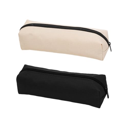 Paquete De 2 Estuches Para Lápices, Estuches Simples De Color Sólido, Papelería Para Niños, Estuches Pequeños De Tela Oxford, Bolsas De Almacenamiento, Suministros De Oficina Y Escuela