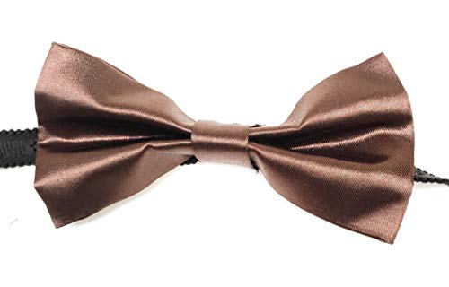 Image of JAGMOOLYA Products The Perfect Classic Satin Pre-Tied Bow Tie Formal Solid Tuxedo Bowtie Adjustable Length Many Colors and Styles Bow for Adults and Children