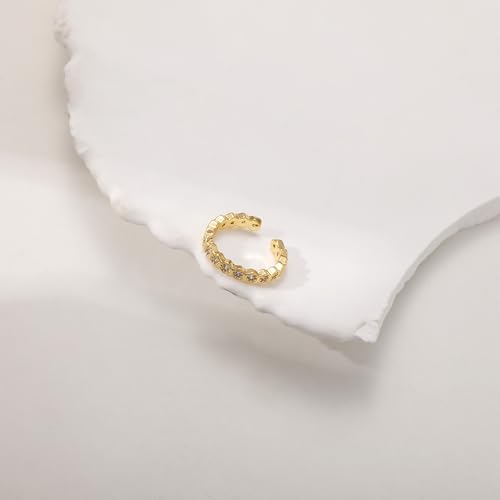 Gold Rings for Women 14K Gold Plated Cubic Zirconia Women's Rings Eternity Wedding Bands Jewelry Gifts for Her4