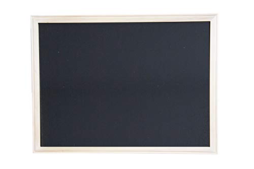 Tableau effaçable à sec noir Crestline 61x91,4 cm cadre bois naturel - 2