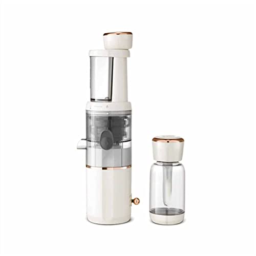 MIIKHI Slow Juicer, Slow Masticating Juicer Machine, Easy to Clean, Quiet Motor & Reverse Function, BPA-Free, Cold Press Juicer with Brush (Color : White) (White)