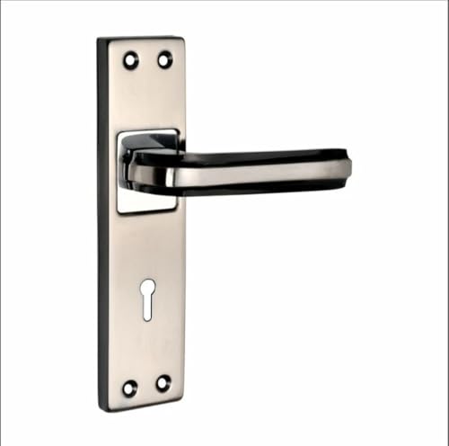 Image of Milton Iron 7 Inch Mortise Lock Set - MHI- Liner, Finish Black Silver