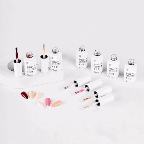 Set de esmaltes de gel 6 colores Tonos Nude