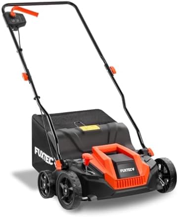 Bild 5 - FUXTEC Elektro-Vertikutierer FX-EV320ECO, Rasenlüfter mit 1300 Watt Power, 32 cm Arbeitsbreite und Tiefeneinstellungen von -12 bis +10 mm, 40 L Grasfangkorb