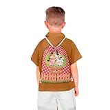 Mochilinha Bag Infantil Personalizado com Nome e Idade Fazendinha Animais xadrez (Mochilinha 20x30, Unidades, 10)