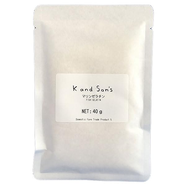 Amazon.co.jp: マリンゼラチン 40g 3個セット K and Son's : 食品