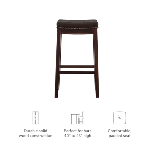 Linon 55816BRNPU-01-KD-U Home Décor Kingston Backless Barstool thumb #14