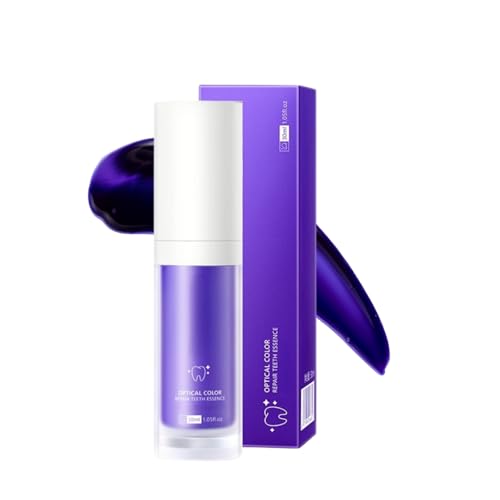 Purple Whitening Toothpaste for Teeth, Teeth Whitening Toothpaste with Optical Colour Balance, Gentle Daily Colour Corrector with Stain Removal, Brightening Purple Colour Corrector for Fresh Breath