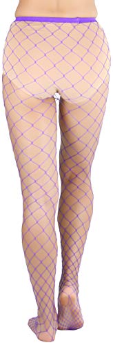 ToBeInStyle Women’s Chic and Fun Industrial Diamond Net Spandex Pantyhose2