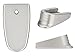 NDZ Performance Magazine Base Plate Finger Extension for Smith & Wesson M&P Shield EZ 9mm, Laser Engraved Aluminum in Silver - Plain