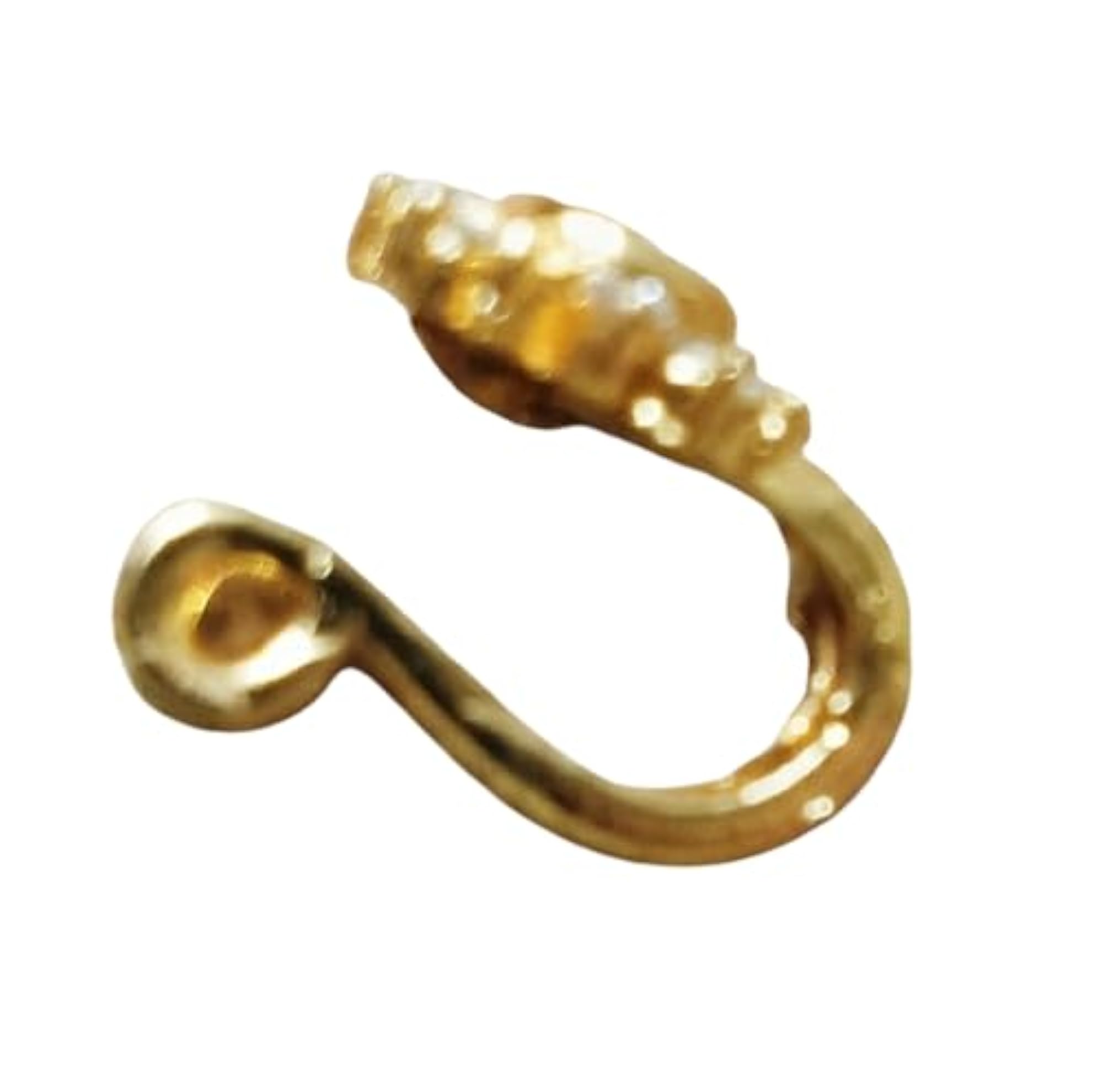 Women's Gold Plated Ad Clip on Press Type Nosepin