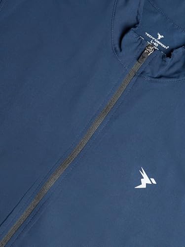 Image of TECHNOSPORT Men's Polyester Regular Lightweight Woven High Neck Sporty Jacket (PM-86)