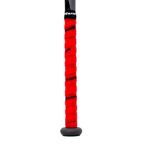 TwinTack Pro Bat Grip - Premium Baseball & Softball Bat Grip with Advanced Grip Technology - 0.80mm - Solid (Red)