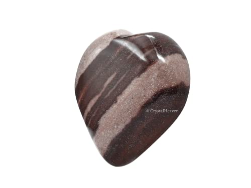 Image of Narmada Shiva Lingam Crystal Heart Palm Pebbles Stones for Anxiety Stress Relief Massage - AAA Grade Original Healing Gemstone Agate Heart Palm Stone for Yoga Meditation Spiritual