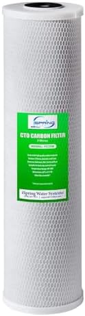 iSpring FC25B NSF Certified High Capacity Big Blue Whole House Water Filter CTO Carbon Block, 4.5" x 20"