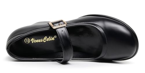 VenusCelia Women's Mary Jane Pump Heeled Shoe4