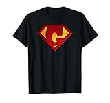 Funny Super Hero Shield Letter G name Gift Tee Shirt