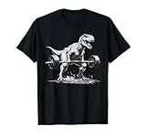 T-Rex Weightlifter Dinosaur Gym Workout T-Shirt