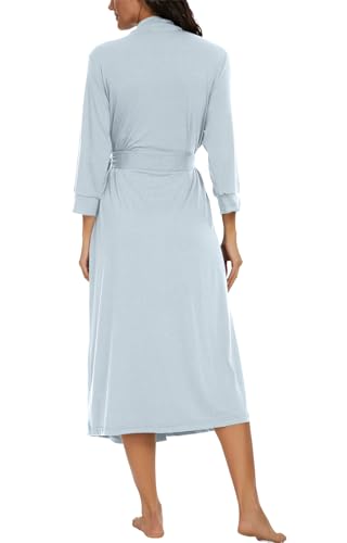 Image of VINTATRE Women Robes Long Knit Bathrobe Lightweight Soft Bath Robe with Pockets